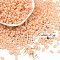Baking Paint Glass Seed Beads, Peanut, PeachPuff, 6x3.5x3mm, Hole: 1mm, about 4500pcs/pound