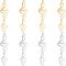 UNICRAFTALE 16pcs 2 Colors Treble Clef Links & Pendants 201 Stainless Steel Musical Note Pendants Smooth Linking Charms for Jewelry Making