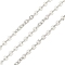 Rack Plating Iron Cable Chain, Oval, Platinum, 2.5x1.8x0.5mm, 50yard/roll