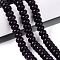 Natural White Jade Beads Strands, Smooth Rondelle, Dyed, Indigo, 10~10.5x5.5~6mm, Hole: 0.7~1.2mm, about 61~69pcs/strand, 14.37~15.55 inch(36.5~39.5cm)