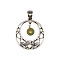 Natural Indian Agate Pendants, Flat Round, 35x31mm