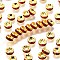 Brass Rhinestone Spacer Beads, Grade A, Straight Flange, Golden Metal Color, Rondelle, Light Siam, 6x3mm, Hole: 1mm