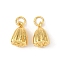 Brass Charms, Lotus Seed Charms, Rack Plating, Long-Lasting Plated, Lead Free & Cadmium Free, Real 24K Gold Plated, 12x8x8mm, Hole: 3mm