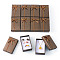 Cardboard Jewelry Set Packaging Boxes, with Sponge Inside, for Rings, Small Watches, Necklaces, Earrings, Bracelet, Rectangle, Coffee, 7.7x4.8x2.7cm