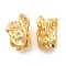 Brass Beads, Cadmium Free & Nickel Free & Lead Free, Nuggets, Real 18K Gold Plated, 10x6.5x5.5mm, Hole: 1mm