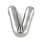 Anti-Tarnish 304 Stainless Steel Pendants, Letter V, 18x15x4.5mm, Hole: 2mm
