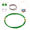 5M Aluminum Wire, Flat, Green, 18 Gauge, 1x0.3mm, about 16.40 Feet(5m)/roll
