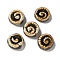 Handmade Porcelain Beads, Vortex, Saddle Brown, 16~17x6.5~7mm, Hole: 2.5mm