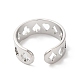 Spade & Club & Heart & Diamond 304 Stainless Steel Open Cuff Ring for Women RJEW-K245-47P-2