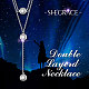 Многоярусные ожерелья Shegrace из стерлингового серебра с родиевым покрытием JN844A-3