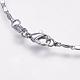 925 Sterling Silver Glass Pendant Necklaces NJEW-P186-12-4