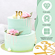 Craspire 10 pièces 10 style numéro acrylique effet miroir décoration de gâteau FIND-CP0001-68-5