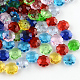 Flower Transparent Glass Beads X-GLAA-R160-M-1