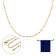 Brass Singapore Chain Necklace NJEW-TA0001-17-1