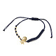 Verstellbare geflochtene Perlenarmbänder aus Nylonfaden BJEW-JB05545-01-1