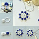 10mm Disco Ball Clay Beads Sapphire Pave Rhinestones Spacer Round Beads RB-PH0003-10mm-10-5
