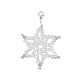 Décorations de pendentif en perles de verre flocon de neige HJEW-JM00975-1