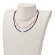 (vendita di fabbrica di feste di gioielli) insiemi di collane con pendente a lettera di conchiglia naturale NJEW-JN03303-05-4