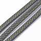 Cuerdas trenzadas de microfibra de cuero plano WL-R008-12x6-01-3