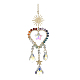 Chakra Gemstone Beads Pendant Decorations HJEW-JM01152-04-1