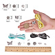 Sunnyclue 90+ pcs faux cuir daim wrap kit de fabrication de bracelet papillon fleur star sucettes breloques perles pour bricolage 10 ensembles de bracelets de bracelet en corde DIY-SC0004-04-4