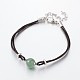 Natural Gemstone Beaded Link Bracelets BJEW-JB01994-01-1