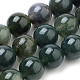 Chapelets de perles en agate mousse naturelle X-G-S259-18-8mm-1