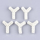 Handmade ABS Plastic Imitation Pearl Woven Beads FIND-T039-18-Y-1