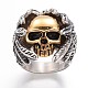 316L Surgical Stainless Steel Skull Rings RJEW-D070-22mm-2