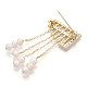Broches de ábaco con borla colgante de perlas naturales para mujer JEWB-N001-12G-3