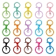 Pandahall 30Pcs 15 Colors Spray Painted Iron Key Rings DIY-TA0005-76-1