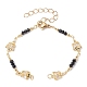 Fabrication de bracelets de chaînes de perles en laiton faites à la main AJEW-JB01150-27-1