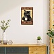 ビンテージ金属鉄ブリキ看板ポスター  バーの壁の装飾  レストラン  カフェパブ  長方形  猫の形  300x200x0.5mm  穴：3mm AJEW-WH0157-777-5