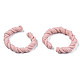 Polymer Clay Twist Rope Open Ring CLAY-N010-031-02-3