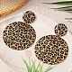 Orecchini pendenti in lega con stampa leopardata&nbsp;EJEW-K304-01C-G-1