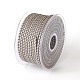 編み紐  革のアクセサリーコード  ジュエリーDIY製版材料  銀  3mm  約21.87ヤード（20m）/ロール WL-I004-3mm-B-28-2