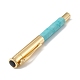 Bolígrafos de latón de cuarzo natural teñido AJEW-M209-04G-2