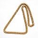 304 Stainless Steel Twisted Chain Curb Chain Necklaces NJEW-E048-18G-2