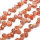 Natural Sunstone Chip Beads Strands G-M204-63-1