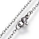 304 Stainless Steel Pendant Necklaces NJEW-L150-16P-3