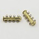 4-strands Brass Slide Lock Clasps KK-Q357-1-1