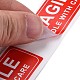 Etiquetas autoadhesivas de advertencia de papel X-DIY-K039-04D-4