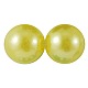 30 perles mm rond jaune acrylique épaisse de perles X-PACR-30D-49-1