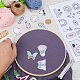 CRASPIRE 106Pcs Butterflies Letters Water Soluble Embroidery Patterns Stabilizers Sports Hand Sewing Stick and Stitch Transfers Fabric Wash Away Pre-Printed Self Adhesive for Bags Cloth Sewing Lovers DIY-WH0538-005-3