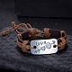 Bracelets de cordon en cuir à la mode unisexe BJEW-BB15581-A-2