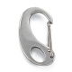 304 Stainless Steel Push Gate Snap Keychain Clasp Findings STAS-C024-10P-2