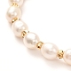 Bracciali con perline di perle naturali per il regalo delle donne della ragazza X-BJEW-JB06821-4