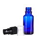 Benecreat 12 pièces 20 ml vides bouteilles de pulvérisation en verre bleu bouteilles de pulvérisation à brouillard fin petit verre avec pulvérisateurs à brouillard fin noir pour produits de beauté MRMJ-BC0002-42B-4