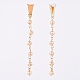 Electroplate Glass Dangle Stud Earrings EJEW-JE04017-03-4