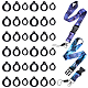 GORGECRAFT 38PCS Anti-Lost Necklace Lanyard Set Including 2PCS Anti-Loss Pendant Strap String Holder with 36PCS 13&16&18mm Black Silicone Rubber Rings for Office Key Chains Outdoor Activities DIY-GF0008-32-1